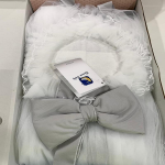 Roman Baby Velo per lettino in piquet grigio