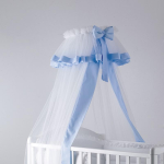 Roman Baby Velo per lettino in piquet azzurro