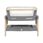 KikkaBoo NANNA BEDSIDE CRIB Dark Grey