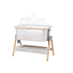 KikkaBoo NANNA BEDSIDE CRIB Beige Wood