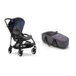 Bugaboo Duo Bee5 Blue Acciaio con capote Birds