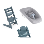 Stokke Kit Tripp Trapp Fjord Blue con Newborn e Baby set