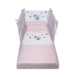 Billo e Pallina Set Piumone 3pz Amore per lettino bianco Rosa