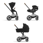 Cybex Trio Priam Sepia Black con Telaio Chrome Brown e Cloud T