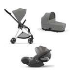 Cybex Trio Mios Mirage Grey con telaio Chrome Black e Cloud T