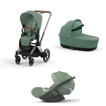 Cybex Trio Priam Leaf Green con Telaio Chrome Brown e Cloud T