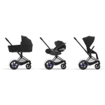 Cybex Trio ePriam Sepia Black con telaio Matt Black e Cloud T