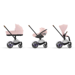 Cybex Trio ePriam Peach Pink con Telaio Chrome Brown e Cloud T