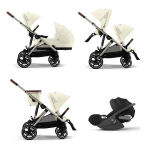 Cybex Trio Fratellare GAZELLE S TPE Seashell Beige con Cloud T