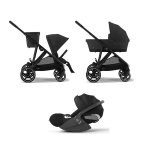 Cybex Trio Gazelle S BLK Moon Black con Cloud T