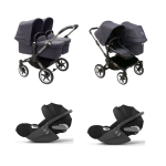 Bugaboo Donkey 5 Trio Gemellare Graphite-Stormy Blue e Cloud T