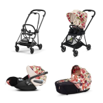 Cybex Trio Mios System 3 in 1 Spring Blossom Light | Matt Black