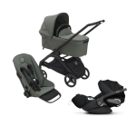 Bugaboo Trio Dragonfly Black Forest Green con Cloud T