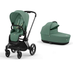 Cybex Duo Priam Leaf Green con telaio Matt Black