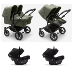 Bugaboo Donkey 5 Trio Gemellare BLACK FOREST GREEN con Turtle Air