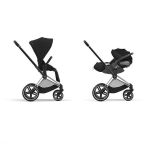 Cybex Duo Priam Sepia Black con Telaio Chrome Black e Cloud T