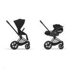 Cybex Duo Priam Sepia Black con telaio Matt Black e Cloud T