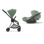 Cybex Travel System Mios Leaf Green-Matt Black con Cloud T