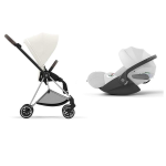 Cybex Travel System Mios Off White-Chrome Brown con Cloud T Plus
