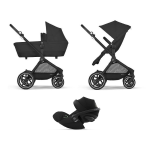 Cybex Trio Eos Lux BLK Moon Black con Cloud G i-Size