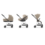 Cybex Trio Mios Cozy Beige con telaio Chrome Black e Cloud T