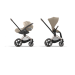 Cybex Priam Travel System Cozy Beige-Rosegold con Cloud T