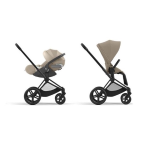 Cybex Priam Travel System Cozy Beige-Matt Black con Cloud T