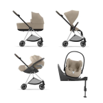 Cybex Trio Mios 4 in 1 Cozy Beige-Chrome Brown con Cloud T Isofix