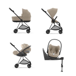 Cybex Trio Mios 4 in 1 Cozy Beige-Matt Black con Cloud T e Isofix