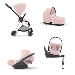 Cybex Trio Mios 4 in 1 Peach Pink-Chrome Black con Cloud T e Isofix