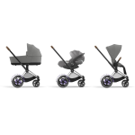 Cybex Trio ePriam Mirage Grey-Chrome Brown con Cloud T