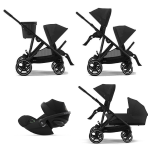 Cybex Trio Fratellare Gazelle S BLK Moon Black con Cloud G