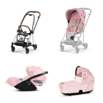 Cybex Trio MIOS Fashion Simply Flowers Pink-Chrome Brown