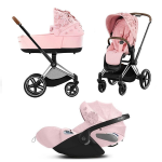 Cybex Trio Priam Simply Flowers Pink-Chrome Brown