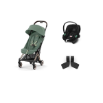 Cybex Coya Travel System Rosegold Leaf Green con Aton S2