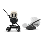 Cybex Travel System Eezy S Twist+2 BLK Canvas White e Cloud T 