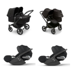 Bugaboo Trio Gemellare Donkey 5 Midnight Black e Cloud T Plus