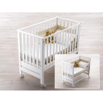 Culla Lettino Contact Co-Sleeping Bianco con Materasso