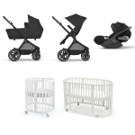 Kit Nascita Trio EOS Lux Moon Black e Sleepi V3 White completa