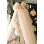 Roman Baby velo per lettino Mantovana in tulle Tortora