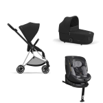 Cybex Trio Mios Sepia Black-Chrome Black e Seggiolino auto Isofix