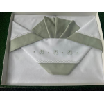 Bebè Set Lenzuolino per Culla 3 pezzi Fiocchetti Verde