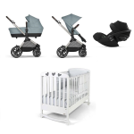 Kit Nascita Trio Cybex EOS Lux Sky Blue e Lettino Simply