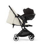 Cybex Duo Orfeo BLK Canvas White con Cloud G i-Size
