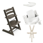 Stokke Tripp Trapp Hazy Grey con vassoio cinture e Baby set 2