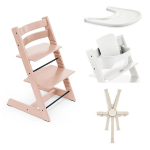 Stokke Tripp Trapp Serene Pink con vassoio cinture e Baby set 2