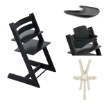 Stokke Kit Tripp Trapp Black con vassoio, cinture e Baby set 2