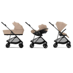 Cybex Trio Melio Carbon Almond Beige con Cloud G Plus I-Size