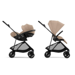 Cybex 2in1 Melio Carbon Almond Beige con Cloud G I-Size Plus