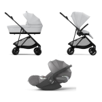 Cybex Trio Melio Carbon Fog Grey con Cloud T Plus I-Size